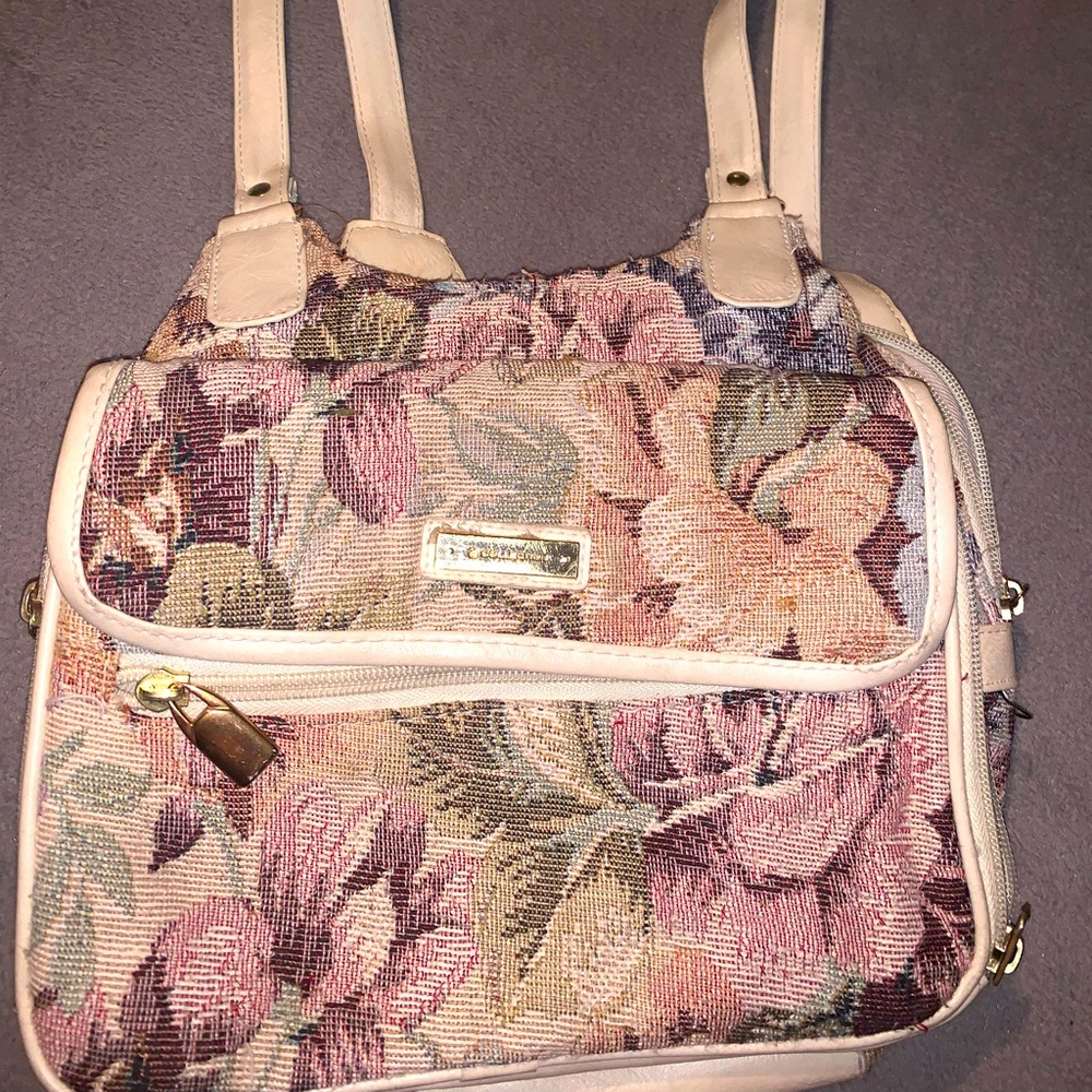 Rose printed handbag